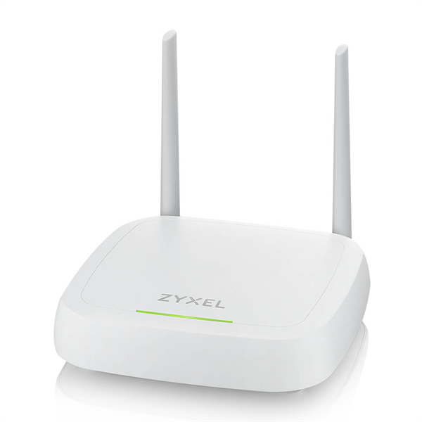 Фото Точка доступа Zyxel NebulaFlex NWA30BE, Wi-Fi 7 (BE5100), MU-MIMO 2x2+2x2, внешние несъемные антенны, 1xLAN 2.5GE, без поддержки 802.1x и Captive portal, питание только DC (БП в комплекте)