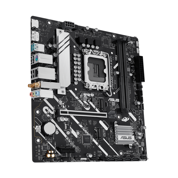 Фото ASUS PRIME H810M-A WIFI, LGA1851, H810, 2*DDR5, 4*SATA, 2*M.2, 2*USB 3.2, 4*USB 2.0, 1*PCIx16, 1*PCIx1, HDMI+DP, mATX; 90MB1KJ0-M0EAY0
