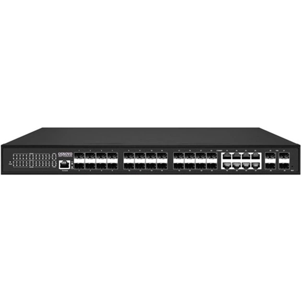 OSNOVO SW-32G4X-1L Управляемый L3 коммутатор Gigabit Ethernet на 16xGE SFP + 8xGE Combo (RJ45 + SFP) + 4x1G/10G SFP+ Uplink. Порты: 16 x GE SFP (1000Base-X) + 8 x GE Combo Port (RJ45 + SFP) + 4 x 1G/