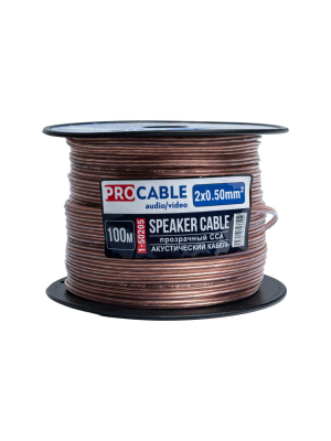 Кабель акустический 2х0,50 мм² прозрачный