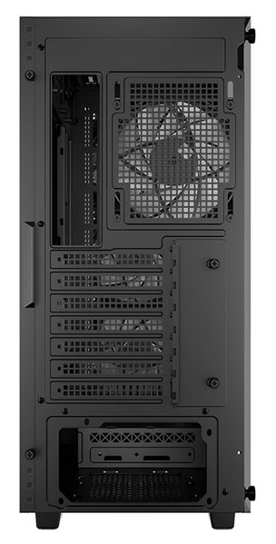 Фото Deepcool CC560 V2 без БП, боковое окно (закаленное стекло), 3x120мм LED вентилятор спереди и 1x120мм LED вентилятор сзади, черный, ATX (R-CC560-BKGAA4-G-2)