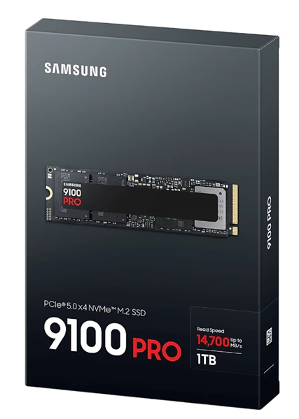 Фото SSD M.2 (PCI-E NVMe 2.0 Gen 5.0 x4) 1Tb Samsung 9100 PRO (R14800/W13400MB/s) 1year