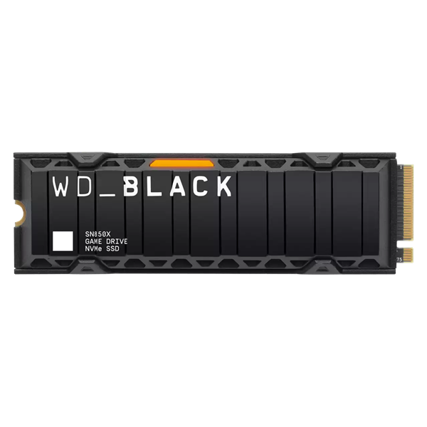 Western Digital Black SN850X SSD M2.2280 PCIe 4.0 1Tb, 7300MBs/6300MBs, TBW 600, with heatsink, WDS100T2XHE, 1 year