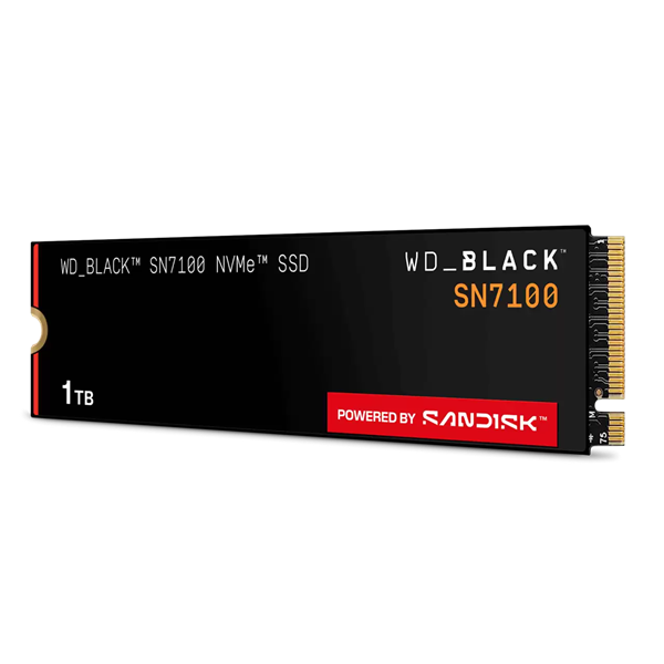 Фото Western Digital Black SSD SN7100 M2.2280 PCIe 4.0 1Tb, 7250MBs/6900MBs, TBW 600, WDS100T4X0E, 1 year