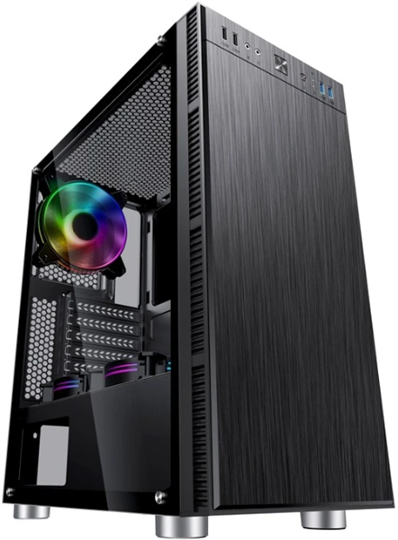 Accord 3407 black w/o PSU ATX 8x120mm 2xUSB2.0 1xUSB3.0 audio bott PSU