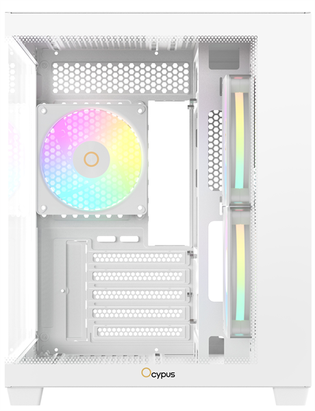 Фото Ocypus Gamma C54 WH ARGB, MATX, USB3.0*1+USB2.0*2, SIDE 2x120mm ARGB, REAR 1x120mm ARGB