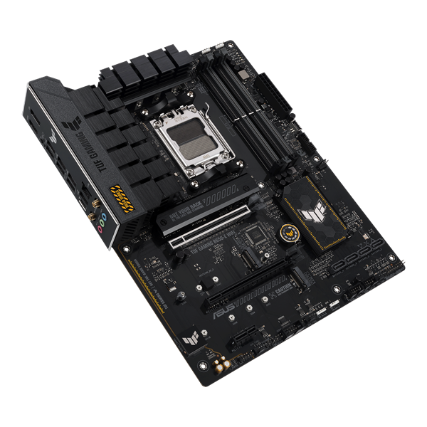 Фото ASUS TUF GAMING B650-E WIFI, AM5, B650, 4*DDR5, 4*SATA, 3*M.2, 4*USB 3.2, 3*USB 2.0, Type-C, 3*PCIx16, 1*PCIx1, DP+HDMI, ATX; 90MB1GT0-M0EAY0