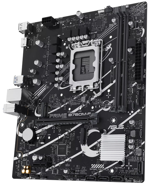 Фото ASUS PRIME B760M-F, LGA1700, B760, 2*DDR5, 4*SATA, 2*M.2, 4*USB 3.2, 2*USB 2.0, 1*PCIx16, 1*PCIx1, HDMI+DP, mATX; 90MB1IK0-M0EAY0