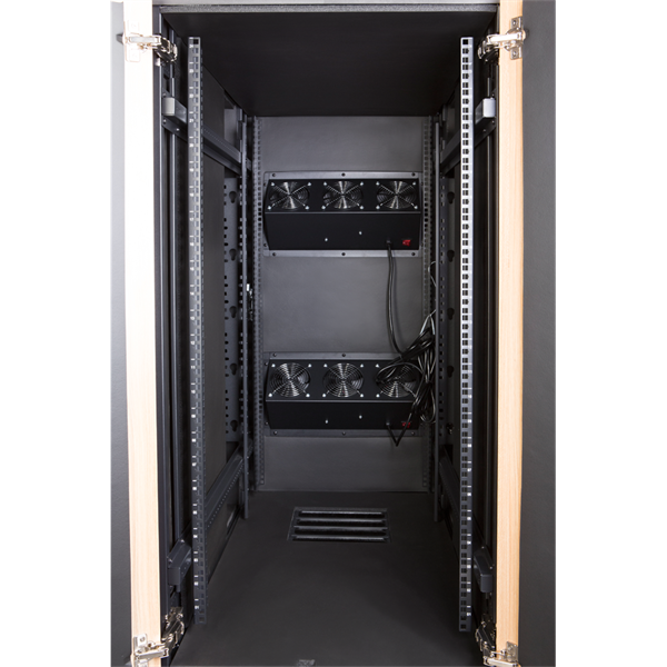 Фото Шкаф LANMASTER SOUNDPROOF звукоизолированный 24U 750x1130 мм, отделка под дерево, цвет лиственница