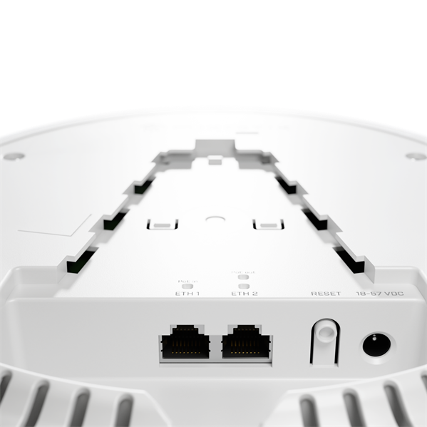 Фото MikroTik RouterBOARD cAPGi-5HaxD2HaxD, cAP ax 802.11a/b/g/n/ac/ax, 2x Gigabit Ethernet with PoE IN and Out support, Power supply via DC jack and PoE 18 - 57V DC, 802.3af/at