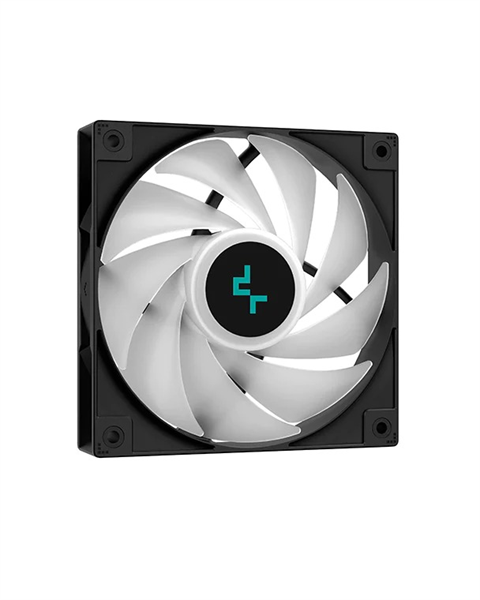 Фото DEEPCOOL AG400 BK ARGB LGA1700/1200/115X/AM5/AM4 (18шт/кор, TDP 220W, PWM, ARGB Fan 120mm, 4 тепл. Трубки, черный) RET (R-AG400-BKANMC-G-2)
