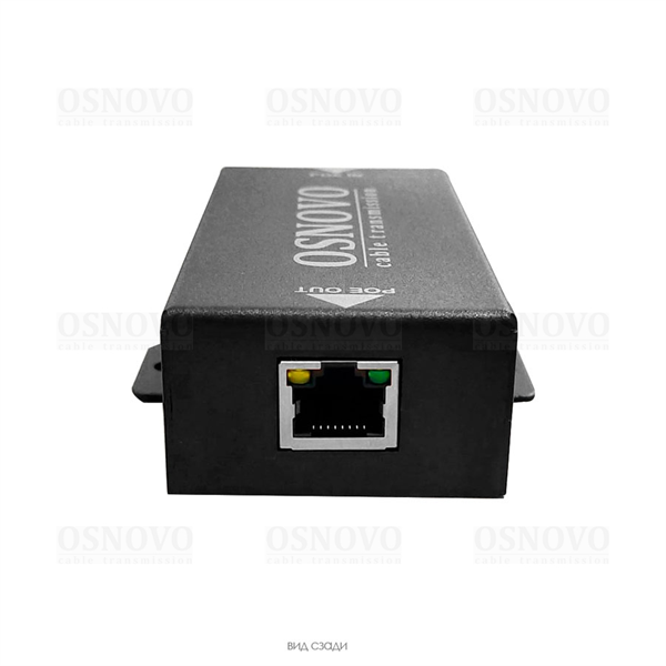 Фото OSNOVO E-PoE/1 PoE удлинитель 10M/100M Fast Ethernet до 500м. Увеличение расстояния передачи данных + питание на 100м. При каскадном подключении - 2 x E-Poe/1: до 300м (до 12W), 3 x E-Poe/1: до 400м (