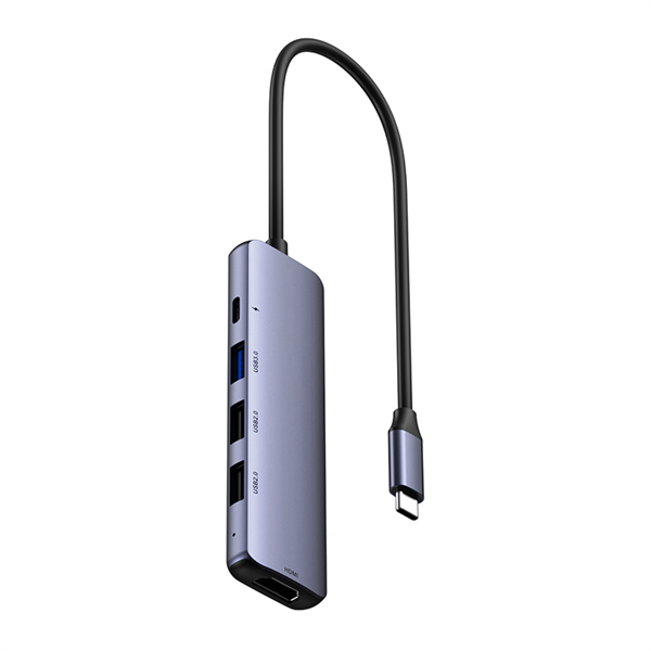 Фото Netac Hub WF13, Type-C to USB3.0+USB2.0*2+100W PD+HDMI (repl. NT08WF13-30GR)