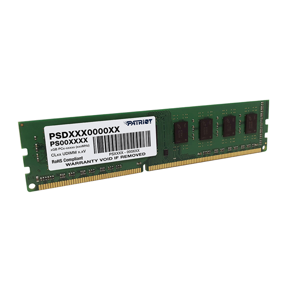 Фото Patriot SL DDR3L DIMM 4GB 1600MHz CL11 1*4GB 11-11-11-28 1.35V
