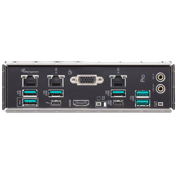 Фото ASUS PRO WS W880-ACE SE, W880, LGA1851, 4*DDR5, 4*SATA, 4*M.2, 1*USB 3.2, 6*USB 2.0, Type-C, 3*PCIx16, HDMI+VGA, ATX; 90MB1KV0-M0EAY0