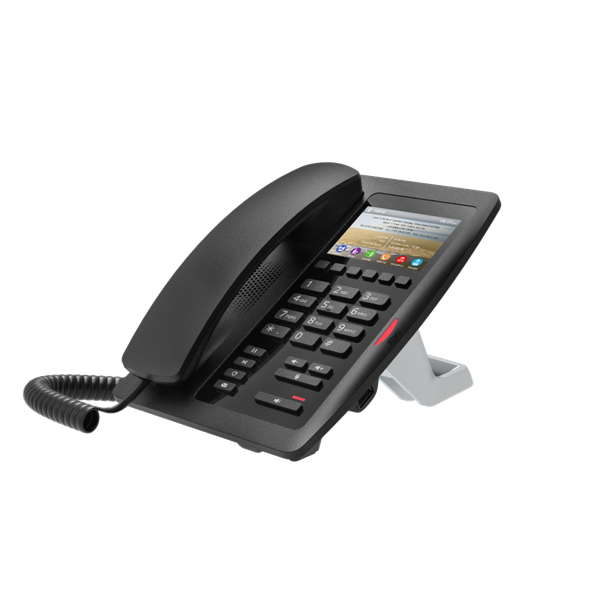 Фото Fanvil H5W, 2 SIP-акк., 3.5", 480x320 Цвет. экран, POE, БП в комп., 2x100 Mbps, Wi-Fi, Чёрный, 6 прог. клав.