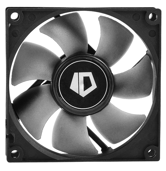 Фото ID-COOLING NO-8025-SD 80x80x25мм (136шт./кор, 3pin, черный, 2000об/мин) BOX