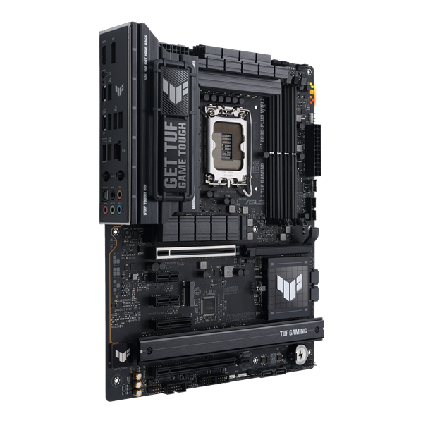 Фото ASUS TUF GAMING Z890-PLUS WIFI, LGA1851, Z890, 4*DDR5, 4*SATA, 4*M.2, 6*USB 3.2, Type-C, 2*PCIx16, 1*PCIx4, 2*PCIx1, Thunderbolt™ 4, HDMI+DP, ATX; 90MB1IQ0-M0EAY0