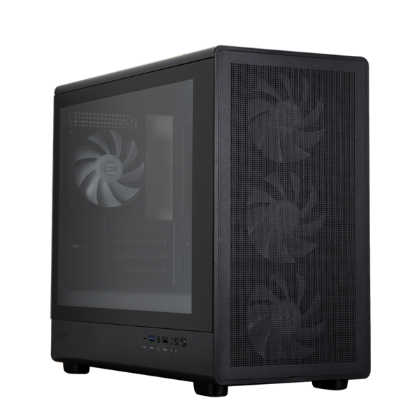 Фото ZALMAN M5, MATX, BLACK, WINDOW, 1xCombo (3.5'' or 2.5''), 1x3.5", 2x2.5", 1xUSB2.0, 1xUSB3.0, 1xUSB Type-C, FRONT 3x120mm ARGB, REAR 1x120mm ARGB