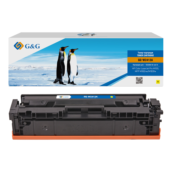 Картридж G&G GG-W2412A желтый (850стр.) для HP Color LaserJet Pro M155;MFP M182nw/M183fw