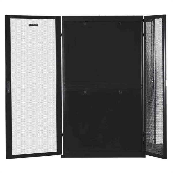 Фото SMARTWATT Серверный шкаф Rack S-Series 42U 800x1200мм, двери с перфорацией, боковые панели 4шт и ролики в комплекте, черный (4512020620016)
