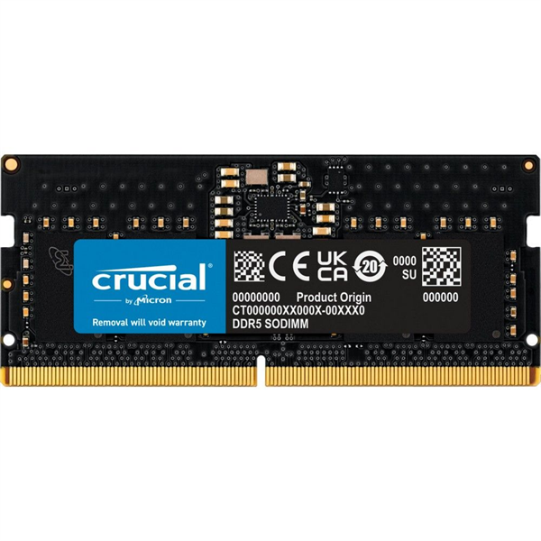 Crucial by Micron 8GB DDR5-5600 SODIMM (CT8G56C46S5) CL46 1.1V, 1 Year Warrаnty OEM