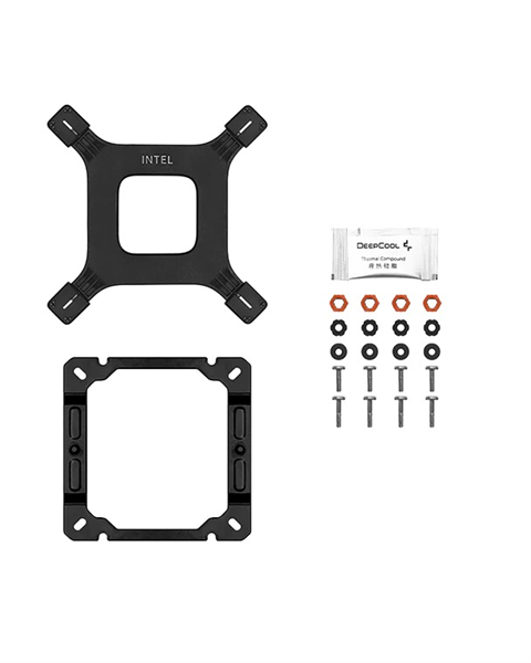 Фото DEEPCOOL AG400 BK ARGB LGA1700/1200/115X/AM5/AM4 (18шт/кор, TDP 220W, PWM, ARGB Fan 120mm, 4 тепл. Трубки, черный) RET (R-AG400-BKANMC-G-2)