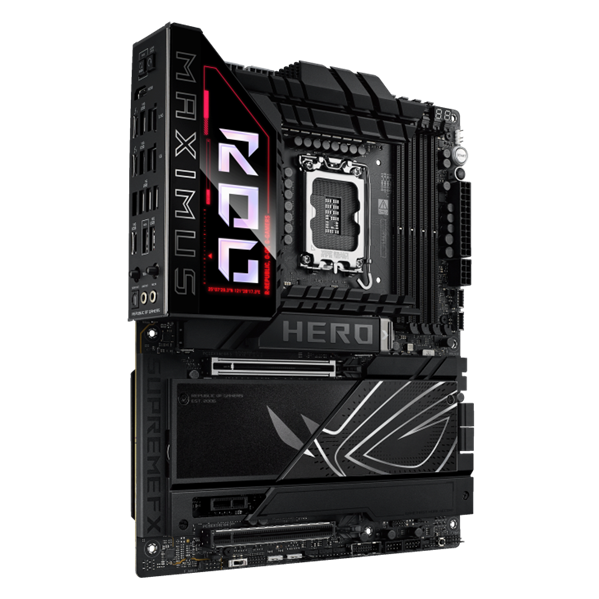 Фото ASUS ROG MAXIMUS Z890 HERO, LGA1851, Z890, 4*DDR5, 4*SATA, 6*M.2, 8*USB 3.2, Type-C, 2*PCIx16, 1*PCIx1, 2*Thunderbolt™ 4, HDM, ATX; 90MB1ID0-M0EAY0