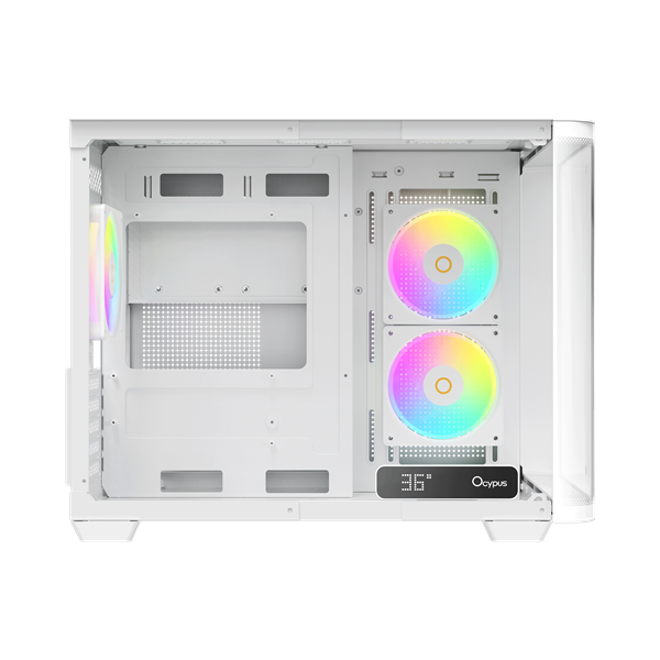 Фото Ocypus Iota C50 WH Curve ARGB Digital, MATX, Type-C*1, USB3.0*2, REAR 1x120mm ARGB, MB SIDE 2x120mm ARGB