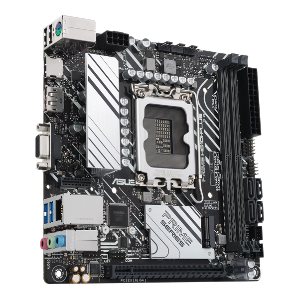 Фото ASUS PRIME H610I-PLUS-CSM, LGA1700, B610, 2*DDR5, 4*SATA, 1*M.2, 2*USB 3.2, 2*USB 2.0, 1*PCIx16, HDMI+DP+VGA, mITX; 90MB1GB0-M0EAYC