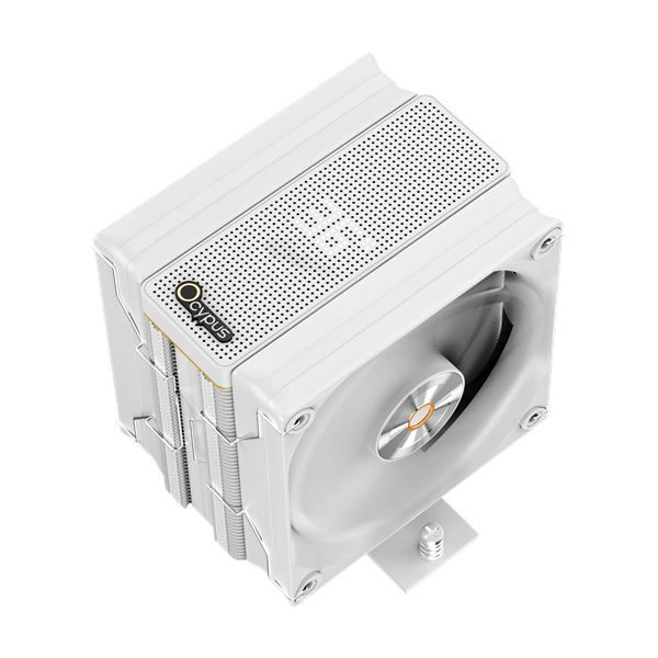 Фото Ocypus Iota A40 WH Dual Fan, 2x120mm FAN, Display Panel, 4 HEAT PIPES, 4-PIN PWM, 500-2000 RPM, 29DBA, FDB, LGA115X/1200/1700/18XX, AM4/AM5
