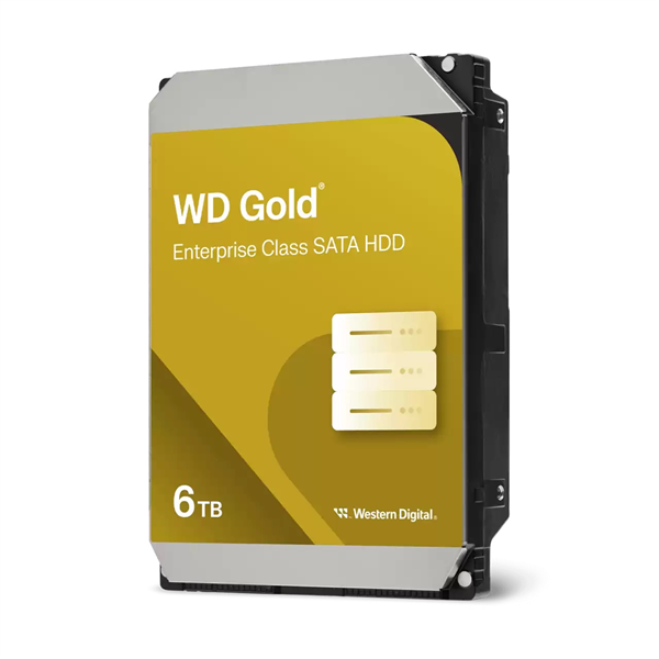 Western Digital GOLD HDD SATA 6TB, 7200rpm, 256MB buffer, WD6004FRYZ, 1 year