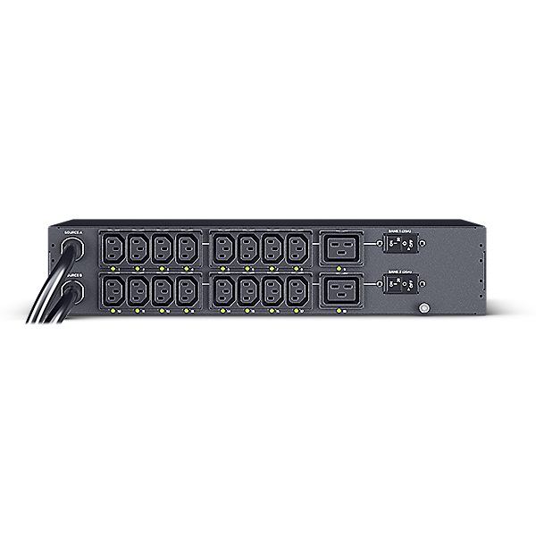 Фото CyberPower ATS PDU32SWHVCEE18ATNET (PDU44302) Switched, 2U type, 32Amp,SNMP, plug IEC 309 32A, (16) IEC 320 C13 (2) IEC 320 C19