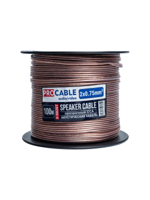 Кабель акустический 2х0,75 мм² прозрачный