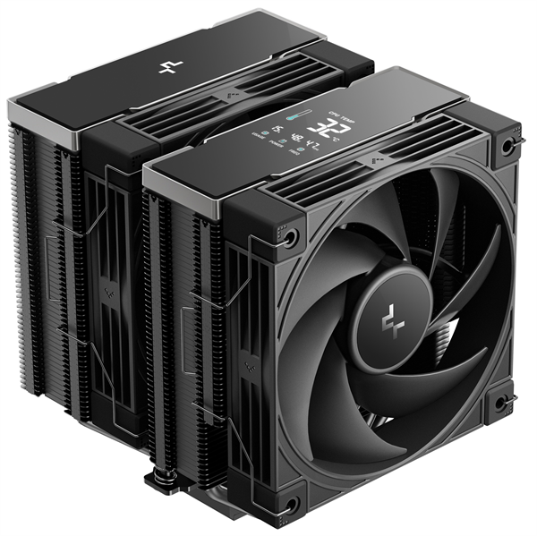 DEEPCOOL AK620 G2 DIGITAL NYX LGA1851/1700/1200/115X/AM5/AM4 (8шт/кор, TDP 260W, PWM, DUAL Fan 120mm, 6 тепл. трубок, Copper Base, черный) RET (R-AK620G2-BKNNMN-GJD-1)