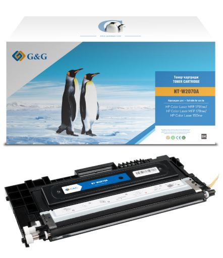 Картридж G&G GG-W2070A (есть ограничения по прошивке) черный (1000стр.) для HP Color Laser MFP 179fnw/178nw/150nw