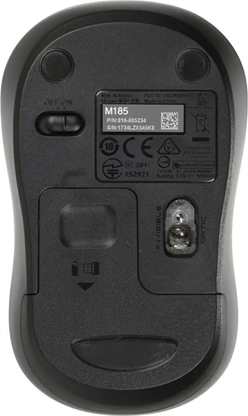 Фото Logitech Wireless Mouse M185, Swift Grey, CN, [910-002238/910-002252]