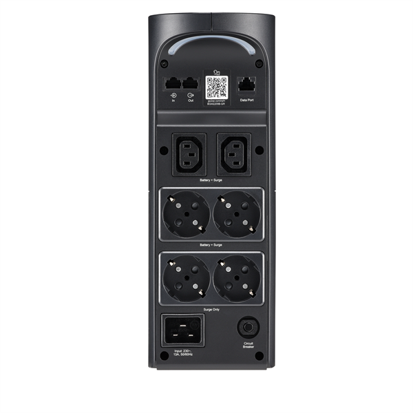 Фото APC Back-UPS Pro for Gaming, 2200VA/1320W, 230V, 4xSchuko and 2xIEC C13 outlets, RGB Lights, Data/DSL protrct, 2x Type A and 1x Type C USB, Midnight(Black), 1 year warranty