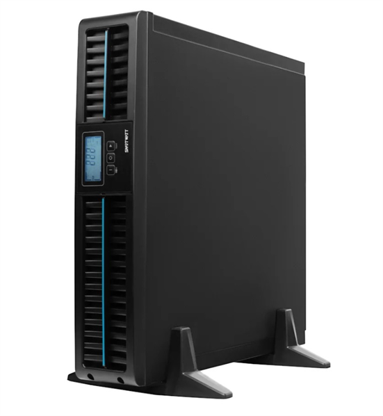 Фото SMARTWATT ИБП онлайн, чистый синус, 1000/900 ВА/Вт, стоечный/напольный, LCD дисплей, порт USB, RS232, EPO, SNMP слот, Shuko socket CEE7/4 - 2 шт., IEC13 - 3 шт., встроенные АКБ 2*9 Ач (3703020040004)