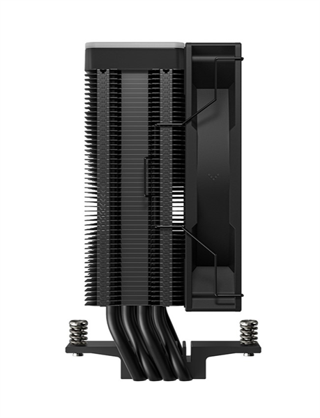 Фото DEEPCOOL AG400 BK ARGB V2 LGA1851/1700/1200/115X/AM5/AM4 (18шт/кор, TDP 220W, PWM, ARGB Fan 120mm, 4 тепл. трубки, черный) RET (R-AG400-BKAMMN-GJD)