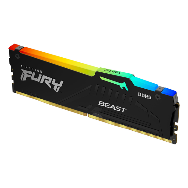 Фото Kingston 16GB 5200MT/s DDR5 CL40 DIMM FURY Beast RGB XMP
