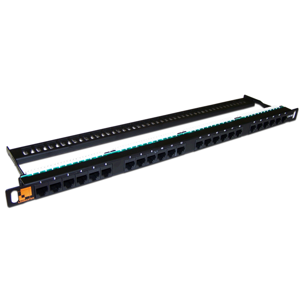 Патч-панель LANMASTER компактная 24 порта, UTP, кат.5E, 0.5U