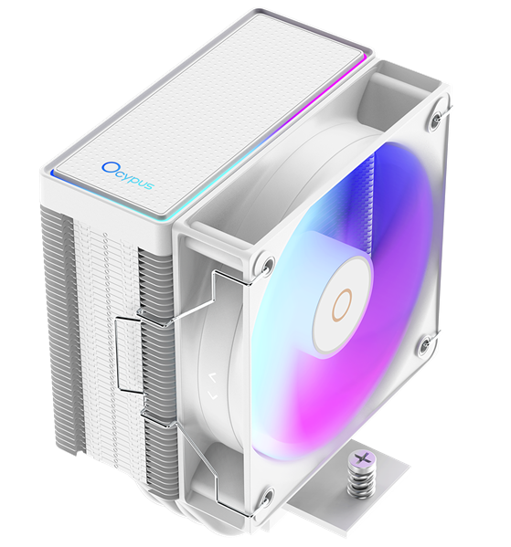 Ocypus Gamma A40 WH ARGB Digital, 100mm ARGB FAN, Top Display Panel, 4 HEAT PIPES, 4-PIN PWM, 600-2400 RPM, 29.5DBA, HYDRO BEARING, LGA115X/1200/1700/18XX, AM4/AM5
