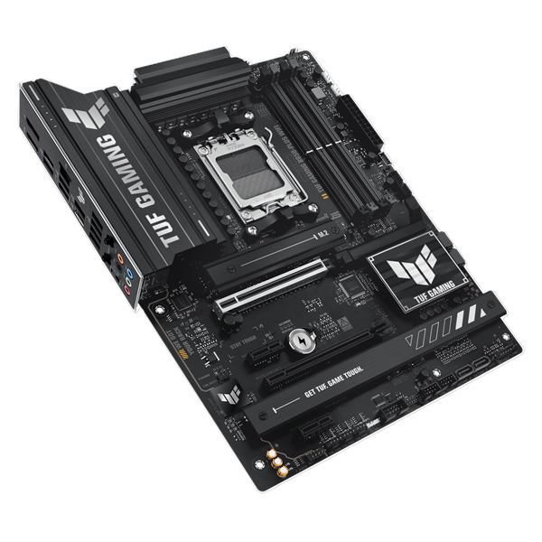 Фото ASUS TUF GAMING B850-PLUS WIFI, AM5, B850, 4*DDR5, 4*SATA, 3*M.2, 7*USB 3.2, 2*USB 2.0, Type-C, 3*PCIx16, 2*PCIx1, DP+HDMI, ATX; 90MB1J30-M0EAY0