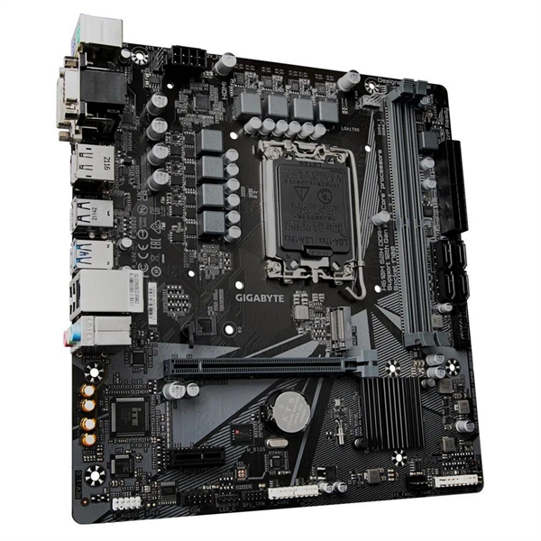 Фото GIGABYTE H610M S2H V3 DDR4, LGA1700, H610, 2*DDR4, 4*SATA, 1*M.2, 2*USB 3.2, 4*USB 2.0, 1*PCIx16, 1*PCIx1, D-Sub+HDMI+2*DP, mATX