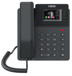 Fanvil V60P(Замена X303/X303P), 4 SIP-акк., 2,4", 320x240 Цвет. Экран, POE, БП в комп., 2x100 Mbps
