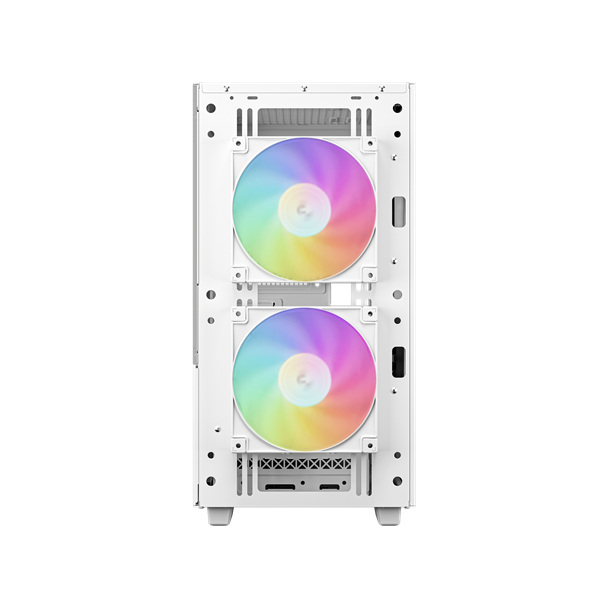 Фото Deepcool CH360 WH без БП, боковое окно (закаленное стекло), 2x140мм ARGB LED вентилятор спереди и 1x120мм ARGB LED вентилятор сзади, белый, mATX (R-CH360-WHAPE3-G-1)