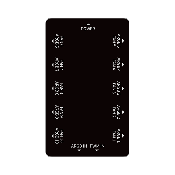 Фото Ocypus Delta EH10 BK, 10 ports FAN/ARGB Hub