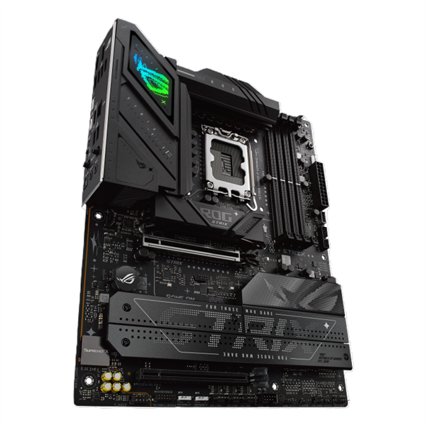 Фото ASUS ROG STRIX B860-F GAMING WIFI, LGA1851, B860, 4*DDR5, 4*SATA, 4*M.2, 7*USB 3.2, Type-C, 2*PCIx16, DP+HDMI, ATX; 90MB1JG0-M0EAY0
