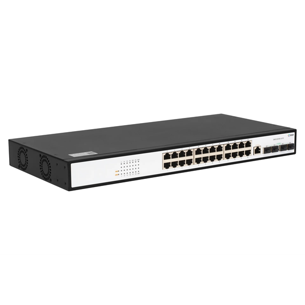 Фото SNR Управляемый коммутатор уровня 2+, 24 порта 10/100/1000Base-T, 4 порта 1/10G SFP+, встроенный БП ~220V AC